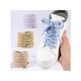 thumbnail image 4 of INSPIRE CHIC 1 Pair Flat Fuzzy Contrast Color Shoe Laces, 0.47" Wide Fat Soft Fluffy Shoelaces Shoestrings for Sneakers Pink Purple 160cm/63.0", 4 of 6