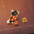 thumbnail image 2 of Insignia de metal con forma de gato creativo y bonito de dibujos animados, broche de aleación para bufanda, decoración de bolso, 2 of 5