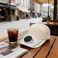 thumbnail image 7 of USB Solar-Powered Fan Hat, Solar Charging Sun Hat, LED Display Cooling Hat, Mesh Baseball Cap with Fan, Outdoor Sun Protection Hat for Men and Women （Beige）, 7 of 7