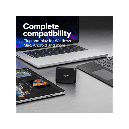 Crucial - X10 Pro 1TB USB-C External SSD - Black