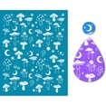 thumbnail image 1 of Plantillas de serigrafía de malla no adhesiva con patrón de setas - Reutilizables para la elaboración de pendientes y joyería con arcilla polimérica - 5x4 pulgadas, 1 of 9