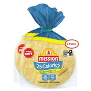 Mission 25 Calorie Yellow Corn Tortillas - 30 Count - 11.25 oz. - 2 Packs (60 Tortillas) - Low Calorie Corn Tortillas - Certified Gluten Free