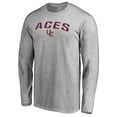 thumbnail image 2 of Men's Ash Evansville Purple Aces Proud Mascot Long Sleeve T-Shirt, 2 of 3
