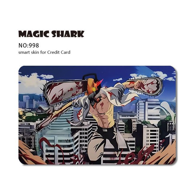 Cute Anime Dragon Ball Game Cartoon Dog PVC No Fade Sticker Skin Film Case Cover for Big Small No Chip Credit Debit Card 998 Small Chip