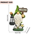 thumbnail image 4 of Solar Light Animal Statue Welcome Sign Resin Crafts Lawn Ornaments for Yard (B), 4 of 9