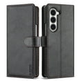 thumbnail image 6 of for Samsung Galaxy Z Fold 5 Wallet Case, Classic Business with Card Slots Kickstand Magnetic Buckle PU Leather Flip Folio Shockproof Full Body Protective Phone Case for Galaxy Z Fold 5, Black, 6 of 7