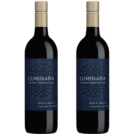 Luminara Alcohol-Removed Cabernet Sauvignon – Premium Non-Alcoholic Red Wine from Napa Valley – 750ml Bottle - 2 Pack