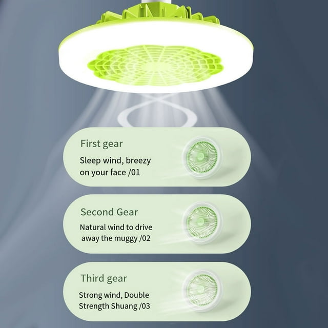 Ruiboury Adjustable Brightness Three Brightness Fans Sleek Stylish Ceiling Fan With Light white