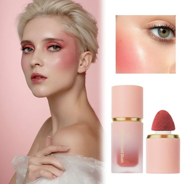WIFKLSIIPG Liquid Makeup for Cheeks Natural Glossy Face Makeup Velvet Texture Long Lasting 6.5ml