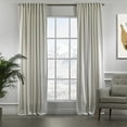 thumbnail image 5 of 3S Brother's Extra Long Room Darkening 240" Length Faux Velvet White Curtain Drapes - Hanging Back Tab 5-25 Feet Custom Made ( 1 Panel ) - Made in Turkey (52"Wx240"L), 5 of 5
