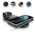 thumbnail image 4 of COFEST Flat Portable Multi-functional 3-in-1 Wireless Charger Fast for Watch Headphones Cell Phone Black, 4 of 9