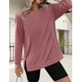 thumbnail image 4 of Zeagoo Long Sleeve Tunic Tops For Women Womans Top Fall Casual Long Shirts Crew Neck Sweatshirts Fall Outfits For Women 2025, 4 of 6