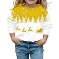 thumbnail image 6 of Boys Girls Christmas Sweatshirt Long Sleeve Crewneck Casual Santa Claus and Reindeer Print Pullover Sweatshirts 1-12 Years, 6 of 7