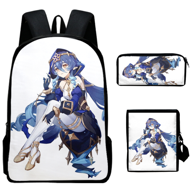 Genshin Impact Anime Backpack Bookbag for Boys Girls Travel Bookbag