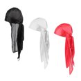 thumbnail image 4 of Durag Sombreros Zulema Seda Negro Blanco Rojo, 4 of 5