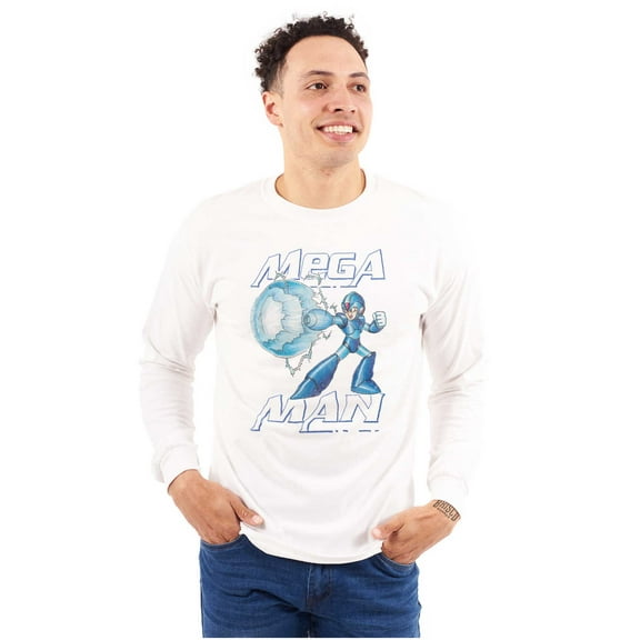 Mega Man Classic 90s Anime Character Long Sleeve TShirt Men Women Brisco Brands M