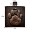 thumbnail image 2 of Paw Print Canvas Picnic Blanket Waterproof Outdoor Extra Large for Family Beach Hiking Camping - Foldable and Portable Mat with Carry Handle - Durable, Easy to Clean, Lightweight., 2 of 6