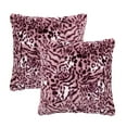 thumbnail image 3 of Home Soft Things Animal Print Faux Fur Pillow Covers, Set of 2, 20"x20", Abbes, 3 of 6
