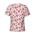thumbnail image 6 of Vsdgher Strawberry And Cheery Print Men's Dry Fit Mesh Athletic Shirts Moisture Wicking Tennis T-Shirt Tops, 6 of 9