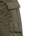 thumbnail image 4 of YABCSAZ Men's Cargo Shorts Knee Length Summer Shorts Cotton Capri Shorts, Lightweight Breathable Outdoor Casual 3/4 Length Elastic Waist Drawstring Capri Cargo Pants with Multi Pockets, 4 of 5