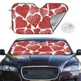 thumbnail image 2 of Balery Hearts Windshield Sun Shade, Car Front Window Sunshade Cover ,Automotive Interior Portected Blocks Uv Rays For Car Pickup Truck Suv Accessories- Small, 2 of 7