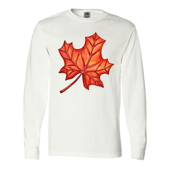 Inktastic Red Canadian Maple Leaf Long Sleeve T-Shirt