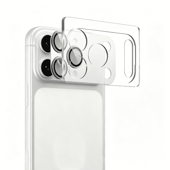 GJX Camera Lens Screen Protector [Glastr Ez Fit Optik Pro Xl] Designed for Iphone 17 Pro Max [Case Friendly]-Silver [1 Pack] Scratch-Resistant Hd Clear Iphone 17 Pro Max Camera Protector