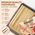 thumbnail image 4 of FREEGRIN Peach Flavored Toothpicks, 100 Count Birch Wood Sugar Free Picks, Fresh Breath After Meal, Portable Iron Tin Box Packaging, 4 of 7