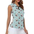 thumbnail image 4 of Whosucclay Panda Paw Prints Ladies Golf Shirt for Womens Skin Friendly Sunscreen Moisture Wicking Golf Shirts XS - 2XL, 4 of 7