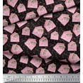 thumbnail image 3 of Soimoi Black Velvet Fabric Text & Envelope Kids Print Fabric by the Yard 58 Inch Wide, 3 of 3