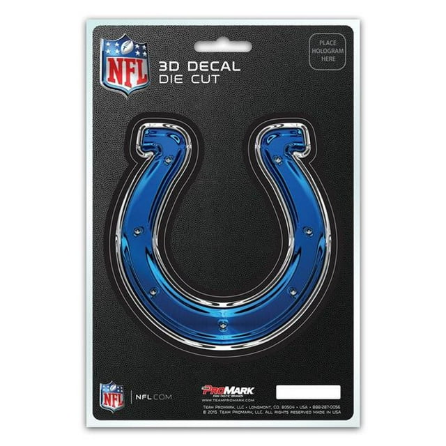 MKW 8162028713 5 x 8 Indianapolis Colts Die Cut 3D Logo Design Decal
