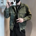 thumbnail image 3 of Rebajas de invierno de abrigos masculinos con cremallera en V, chaquetas cargo para hombre, estéticas, de alta calidad, nuevas en las elegantes ofertas de Harajuku, diseñador de lujo Joker, 3 of 5