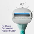 thumbnail image 3 of Flamingo Women's Moisture Plus Razor Set with Razor Handle, 2 Blade Refill Cartridges, and Shower Holder, Seafoam, 3 of 9