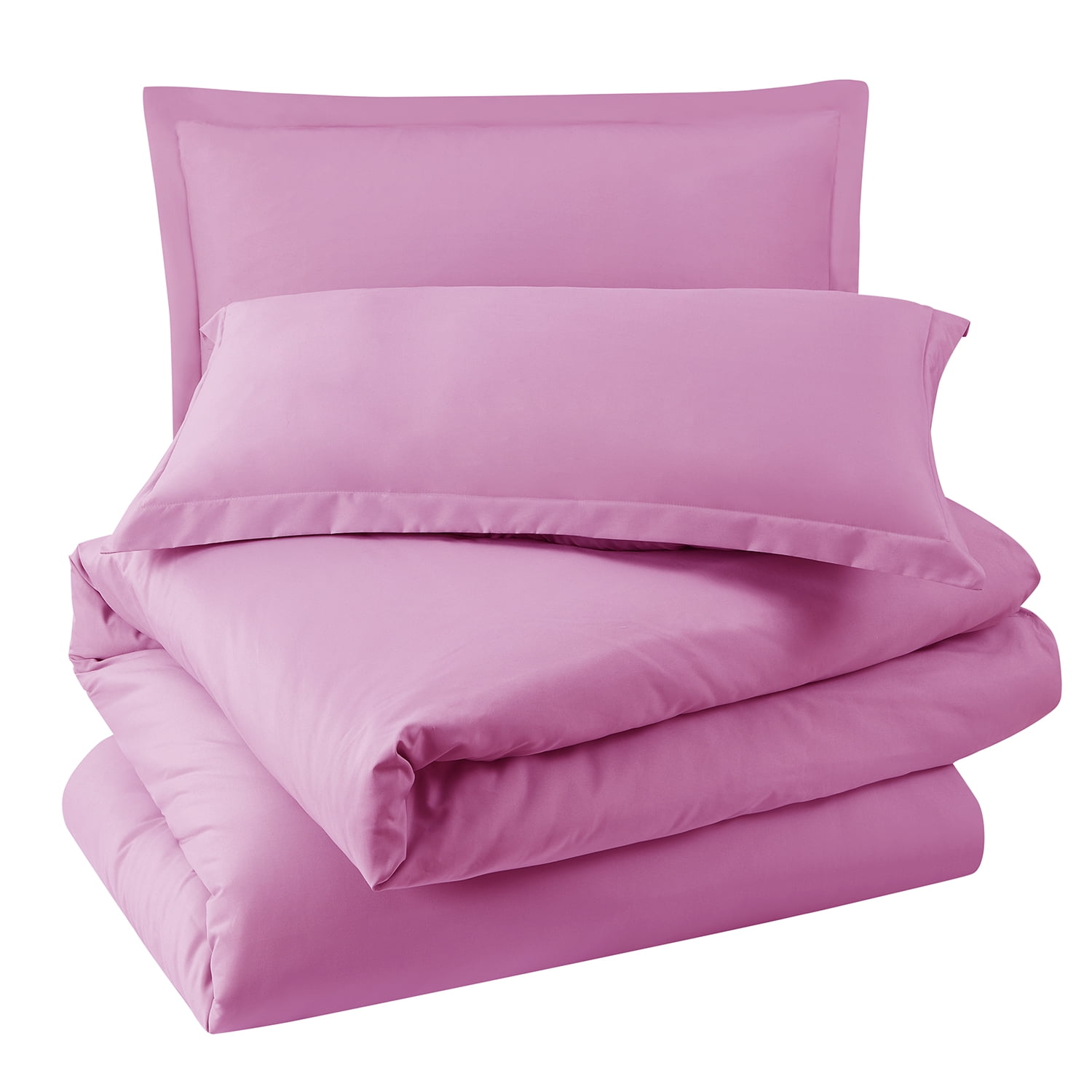 LammaLoe Duvet Cover King 3 Piece, Luxury Microfiber Bedding Sets with 2 Pillow Shams, Light Pink