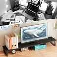 thumbnail image 5 of 45" TV Riser for 32-60 inch TV, TV Riser Stand Shelf, Tabletop TV Stand Riser, Computer Monitor Table for Home Living Room, Study Office (Black), 5 of 15