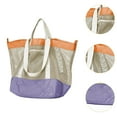 thumbnail image 6 of QccHieUs Large Mesh Beach Bag, Beach Tote, Lightweight Portable Shoulder Bag, Handbag for Purple, 6 of 9