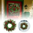 thumbnail image 2 of 15.74inch Artificial Christmas Wreath for Front Door-Winter Holiday Wreath for Outdoor Decor,Xmas Pine Needle Garland for Indoor Wall Window Fireplace Farmhouse Christmas Party Decoration, 2 of 5
