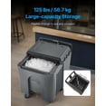 thumbnail image 2 of VEVOR Commercial Ice Bin, 125 lbs Portable Ice Caddy, 31.5 x 22.8 x 29 inch Insulated Ice Carrier with 4 Wheels and Flip Lid, Large Ice Bin for Catering, Kitchens, Bistros, Restaurants, and Bars, 2 of 9