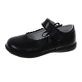 thumbnail image 2 of XIMIN Girls Bow Mary Jane Flats Adjustable Strap Scalloped Edge Soft Sole Non-Slip Cute Comfortable School Performance Flats for Kids (Black, 12-12.5 Years), 2 of 8