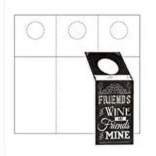 Print-Ready Bottle Hanger (No-Tear Waterproof), Scored, 8-1/4" x 3", 3-UP on 8-1/4" x 9" White Synthetic 8-Mil Paper - 25 Sheets (75 Hangers)