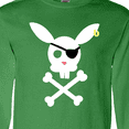 thumbnail image 4 of Inktastic Cute Easter Pirate Bunny with Eyepatch and Earring Long Sleeve T-Shirt, 4 of 5