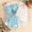 Blue, variant on Zecgelong Toddler Girls Fly Sleeve Ruffles Coat Vest Tops Skirts Floral Shorts Outfits Toddler Girls Sets Age 9-12 Months