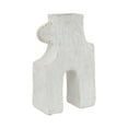 thumbnail image 3 of Modern Abstract Pottery Vase with Woven Accent - Handmade Ecomix & Cane Decorative Piece for Home, Office, Bedroom, or Living Room - Casual Style - 19" White, 3 of 13