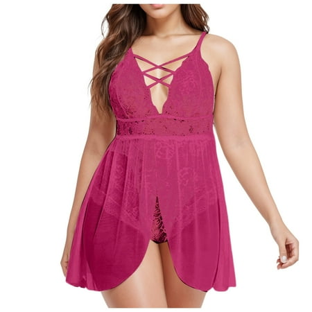 Midwennn Plus Size Summer Sexy Pajamas Women Feel Home Skirt Underwear Nightgown Womens Sexy Lingerie Kimono