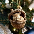 thumbnail image 5 of Moocorvic Forest Animal Acorn Ornaments for Christmas Tree, Winter Birthday Party Supplies Holiday Gifts 3.15 Inch, 5 of 9