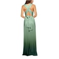 thumbnail image 4 of Wedding Guest Dresses for Women Sleeveless V Neck Cross Back Pleated Maxi Dress Formal Cocktail Bridesmaid Dress, 4 of 6
