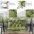 thumbnail image 3 of Kimunuk Outdoor Swing Cushion , 40" X 40" X 5" Waterproof Bench Chair Replacement Cushion with 6 Ties for Patio Porch, Light Green, 3 of 7