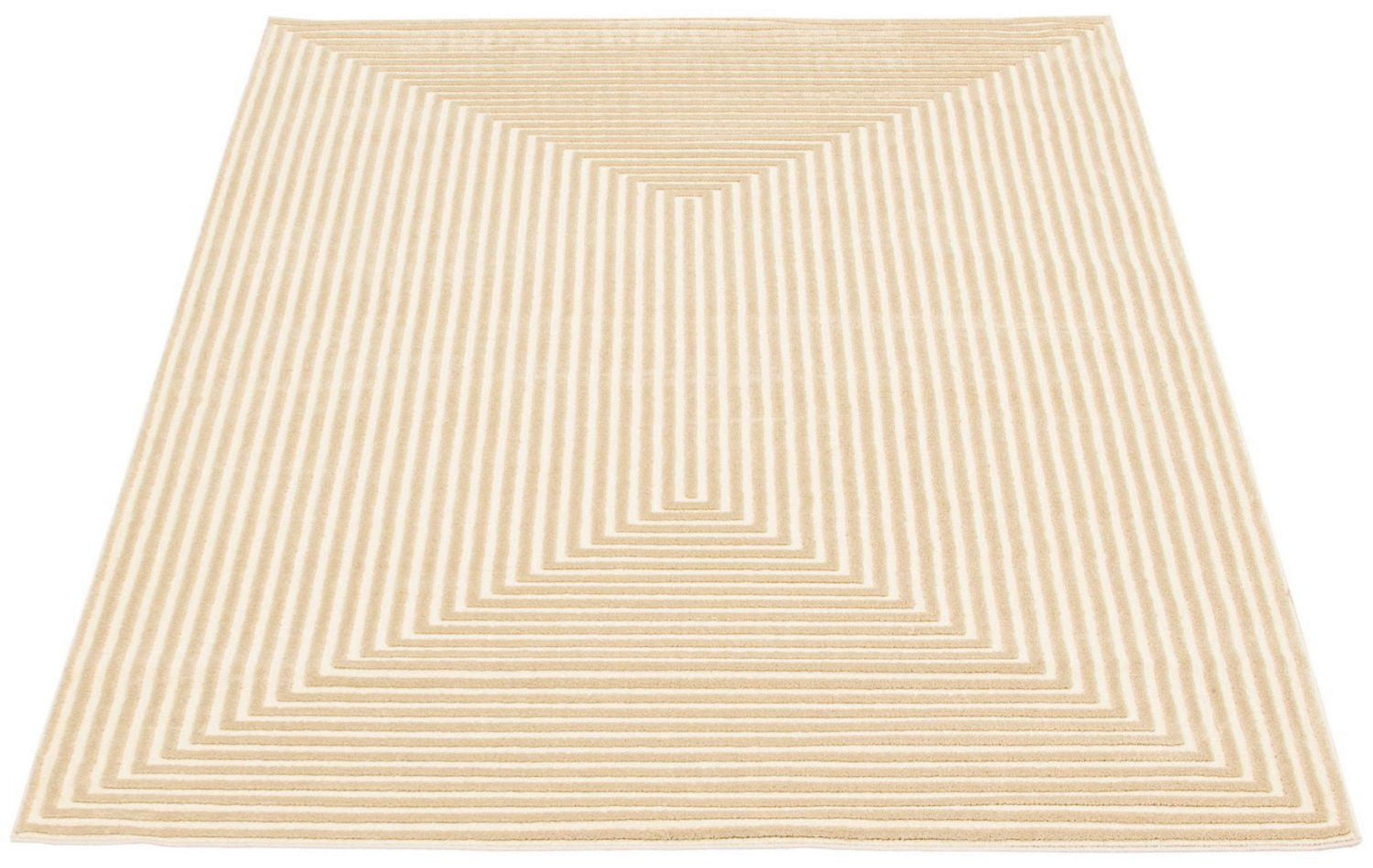 Tapis ECARPET Moderne pour Salle à Manger, Salon, Chambre Trona Ivoire