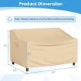 thumbnail image 3 of Costway Causeuse de Patio 60"x43 Pouces Banc 2 Places Housse de Sofa Profonde Poignée Imperméable Évent, 3 of 9
