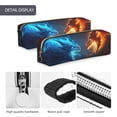 thumbnail image 4 of Fotbe Red And Blue Fire Dragon C Estuche para Lápices de Cuero con Estampado, Estuche con Cremallera Resistente, Organizador Compacto y Elegante para Papelería, 4 of 7